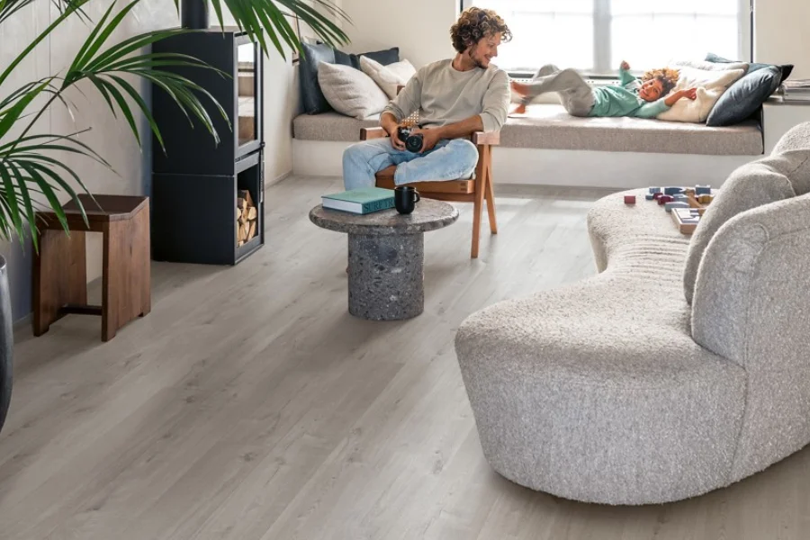 Premium modern interior with wood-look floor